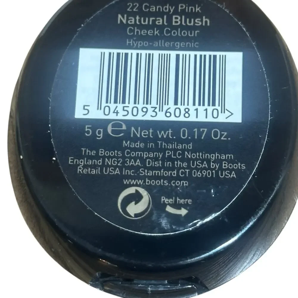 Boots No7 Natural Blush Cheek Colour Candy Pink Hypoallergenic 0.17 oz Single